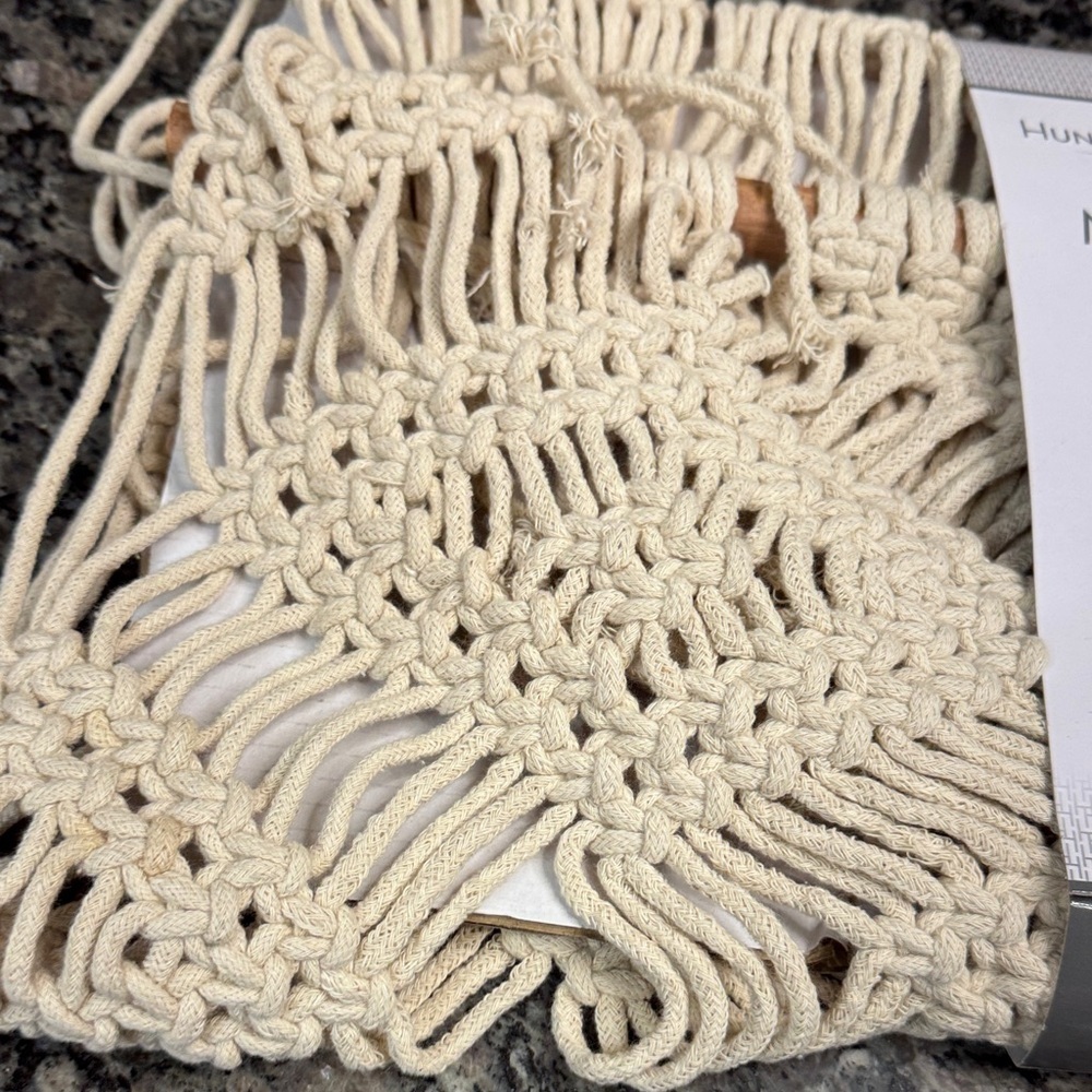 Huntington Home Cream Macrame Decor NWT - Picture 5 of 7